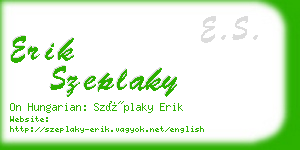 erik szeplaky business card